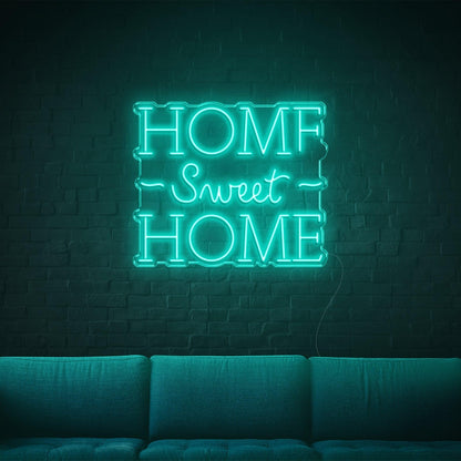 Home Sweet Home Led Neon Sign White Dual Font Design For Cozy Indoor Wall Decor | Shineneon