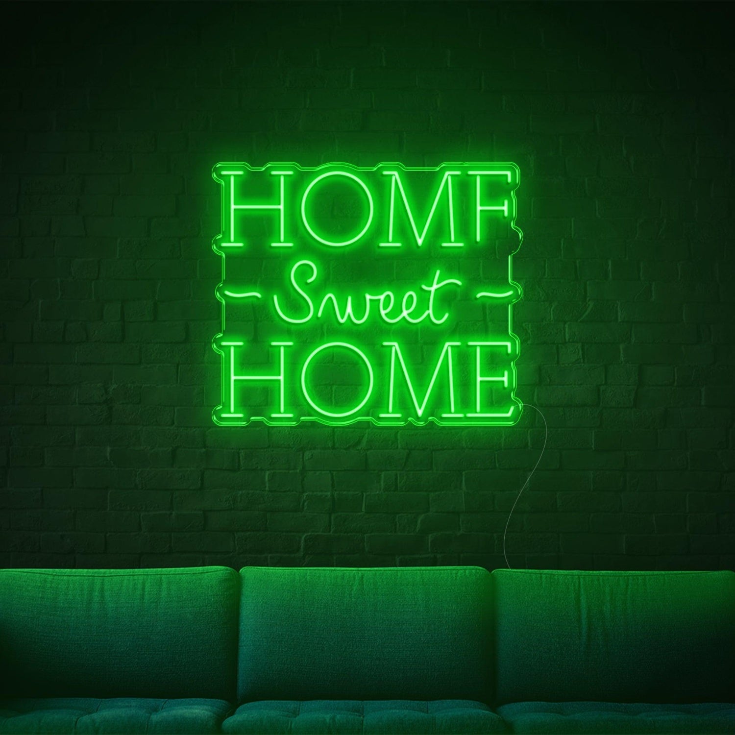 Home Sweet Home Led Neon Sign White Dual Font Design For Cozy Indoor Wall Decor | Shineneon