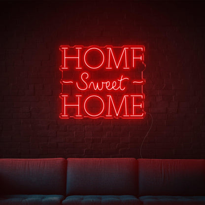Home Sweet Home Led Neon Sign White Dual Font Design For Cozy Indoor Wall Decor | Shineneon