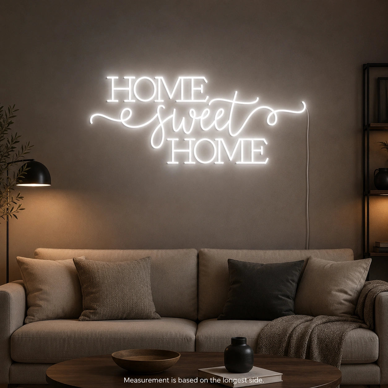 Home Sweet Home Man Cave LED Neon Sign color grid