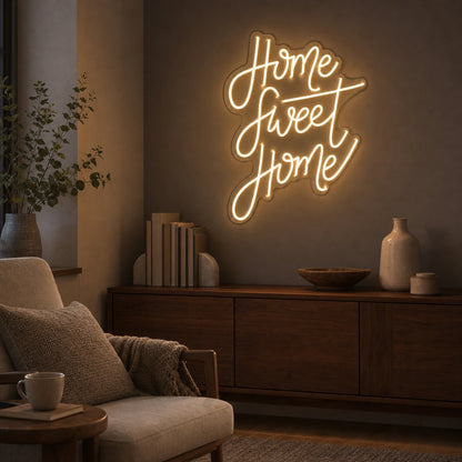 Home Sweet Home Man Cave LED Neon Sign Home Bar Wall Decoration real lifestyle scene