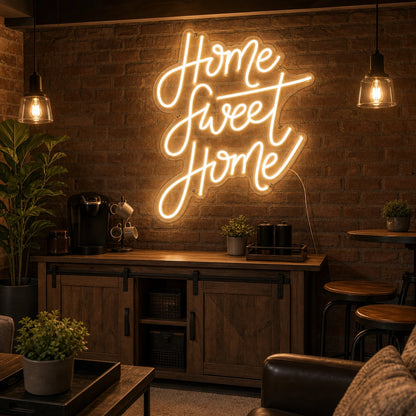 Home Sweet Home Man Cave LED Neon Sign Man Cave Neon Sign real lifestyle scene