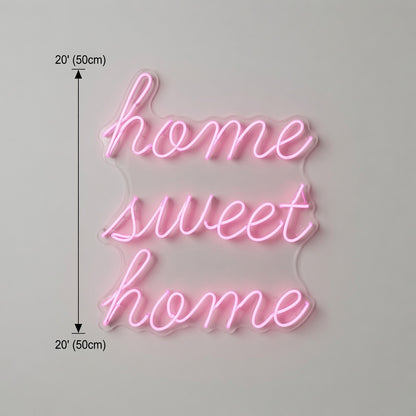 Home Sweet Home Minimal Wall Decor LED Neon Sign - 04 Size Image