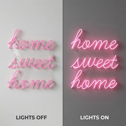 Home Sweet Home Minimal Wall Decor LED Neon Sign Wall Neon Sign - 06 Day Night Comparison