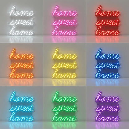 Home Sweet Home Minimal Wall Decor LED Neon Sign Wall Neon Sign - Shineneon