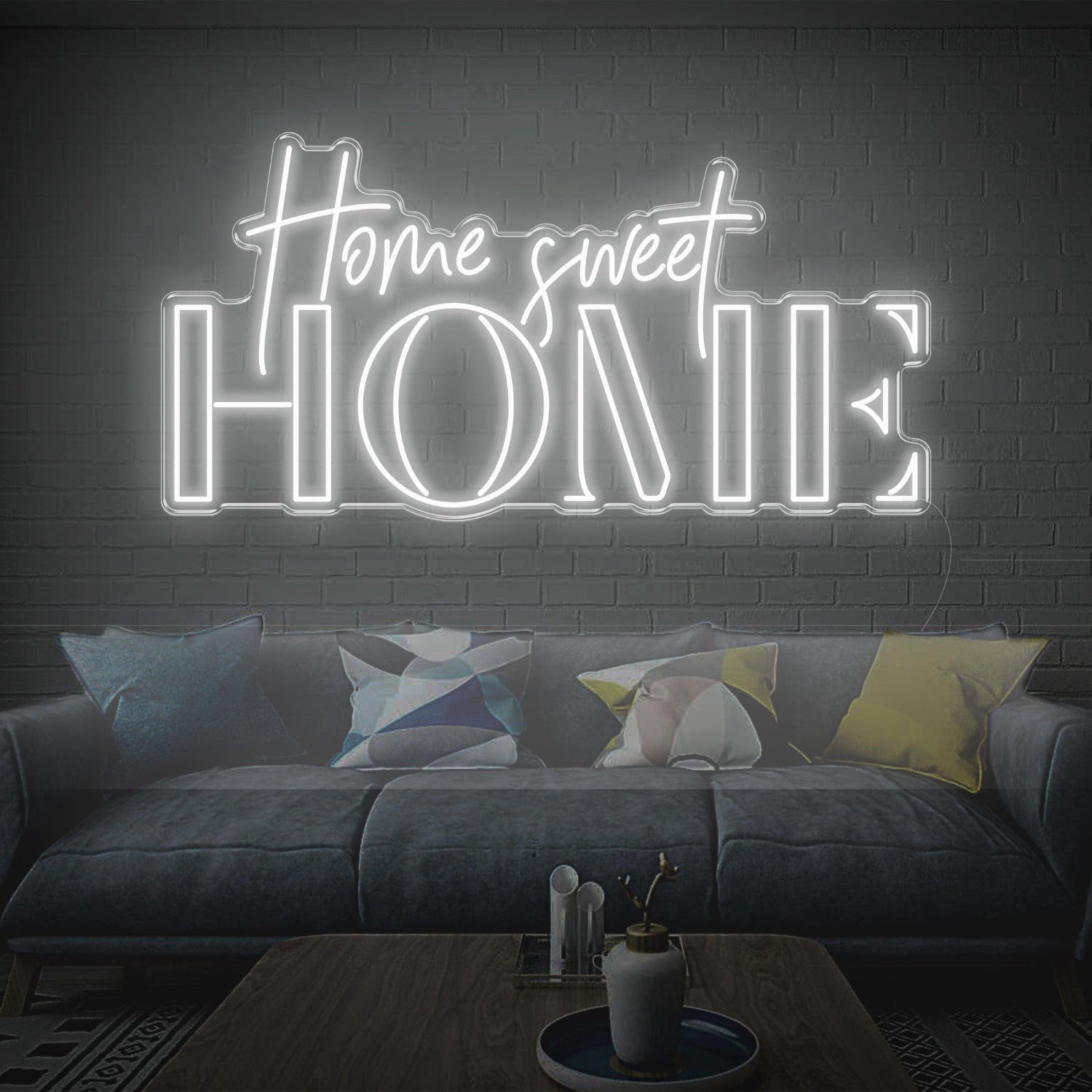 Home Sweet Home Red Script-Bold Led Neon Sign For Cozy Indoor Wall Decor | Shineneon