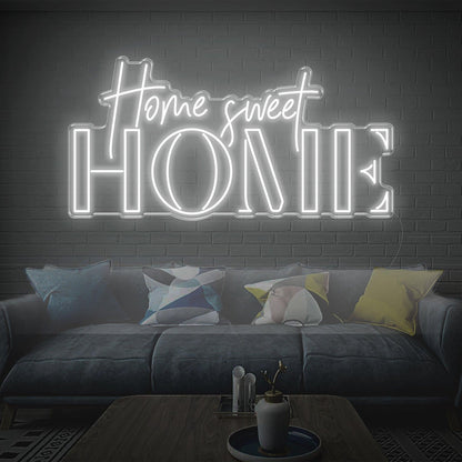 Home Sweet Home Red Script-Bold Led Neon Sign For Cozy Indoor Wall Decor | Shineneon