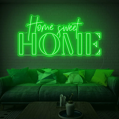 Home Sweet Home Red Script-Bold Led Neon Sign For Cozy Indoor Wall Decor | Shineneon