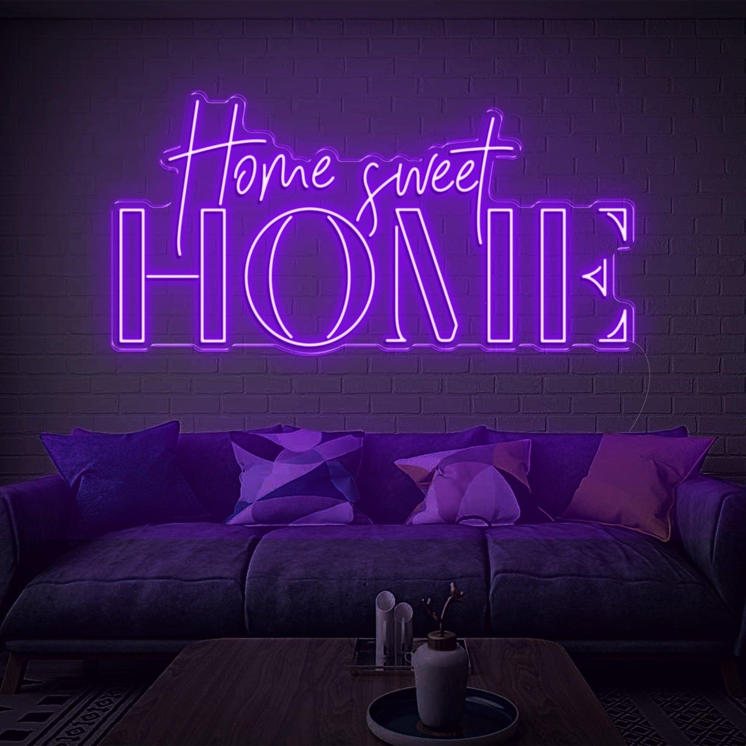 Home Sweet Home Red Script-Bold Led Neon Sign For Cozy Indoor Wall Decor | Shineneon