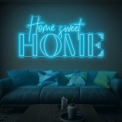 Home Sweet Home Red Script-Bold Led Neon Sign For Cozy Indoor Wall Decor | Shineneon