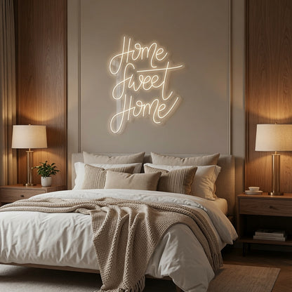 Home Sweet Home Script LED Neon Sign Wall Neon Sign - 03 Real Lifestyle Scene