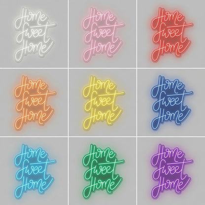 Home Sweet Home Script LED Neon Sign Wall Neon Sign - Shineneon