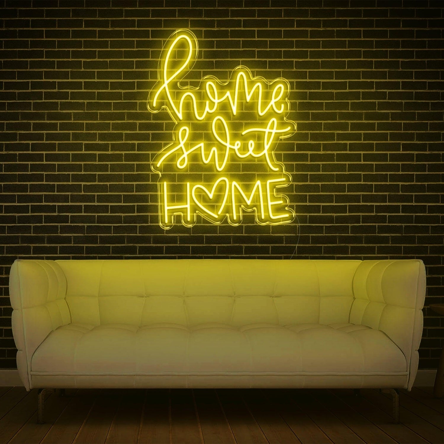 Home Sweet Home V3 Teal Led Neon Sign With Heart Design For Living Room Decor | Shineneon