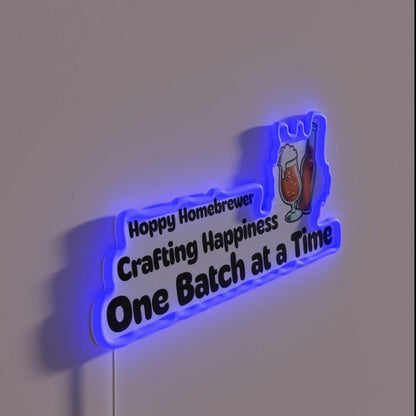 Homebrewer Crafting Happiness One Batch At A Time Rgb Led Neon Sign - Shineneon