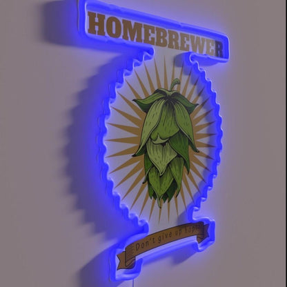 Homebrewer Dont Give Up Hop Rgb Led Neon Sign - Shineneon