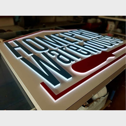 Homepro Warehouse 3D Backlit Channel Letters Led Light Sign - Shineneon