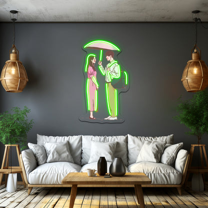 Hometown Cha Cha Cha Rainy Beach Artwork Large Neon Signs - LED neon sign view 9