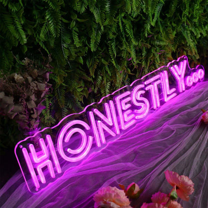 Honestly Dark Purple Led Neon Sign - Shineneon
