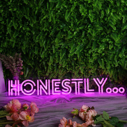 Honestly Dark Purple Led Neon Sign - Shineneon
