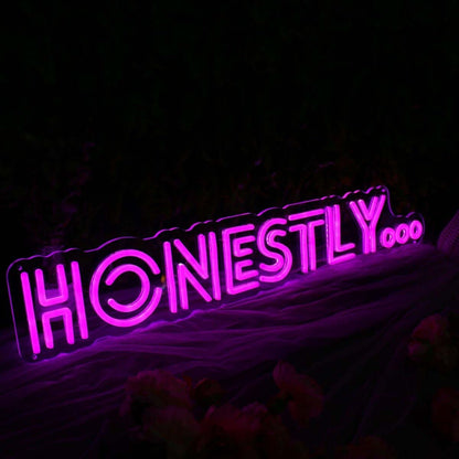 Honestly Dark Purple Led Neon Sign - Shineneon