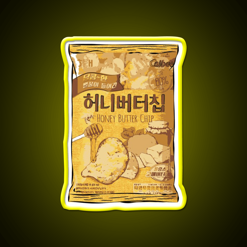 Honey Butter Potato Chips Snack Food Led Neon Sign Rgb Color - Shineneon