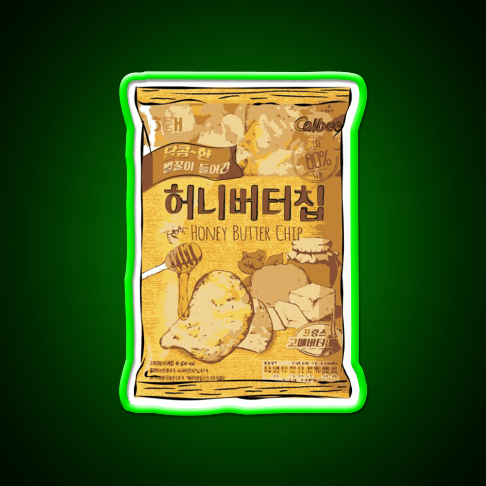 Honey Butter Potato Chips Snack Food Led Neon Sign Rgb Color - Shineneon