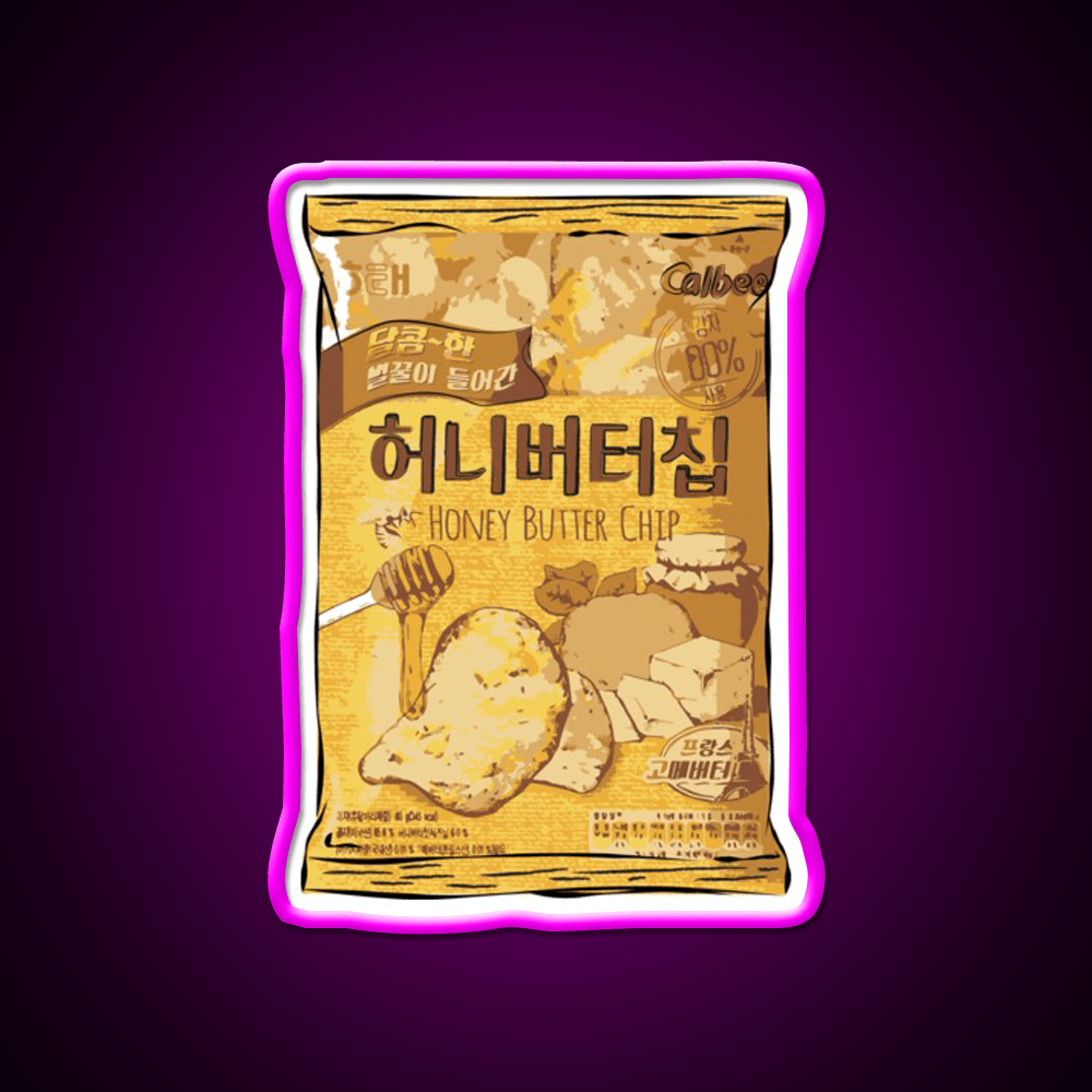 Honey Butter Potato Chips Snack Food Led Neon Sign Rgb Color - Shineneon