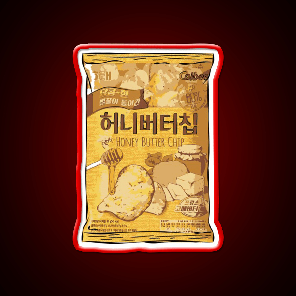 Honey Butter Potato Chips Snack Food Led Neon Sign Rgb Color - Shineneon