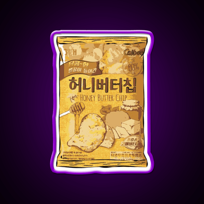 Honey Butter Potato Chips Snack Food Led Neon Sign Rgb Color - Shineneon