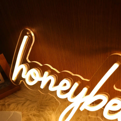 Honeybee Dizzing Yellow Led Neon Sign - Shineneon