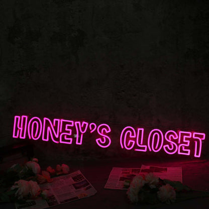 Honeys Closet Pink Led Neon Sign - Shineneon