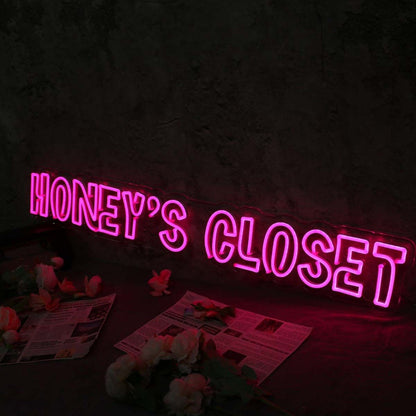 Honeys Closet Pink Led Neon Sign - Shineneon
