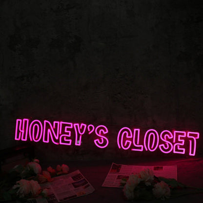 Honeys Closet Pink Led Neon Sign - Shineneon