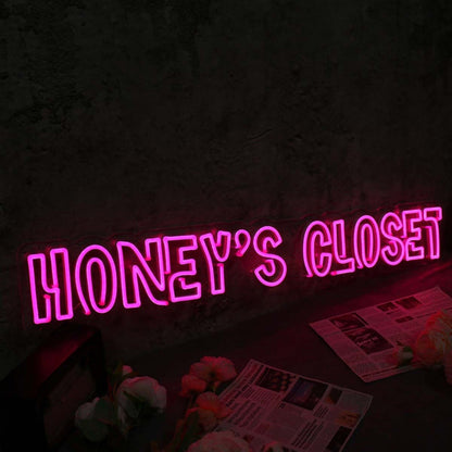 Honeys Closet Pink Led Neon Sign - Shineneon