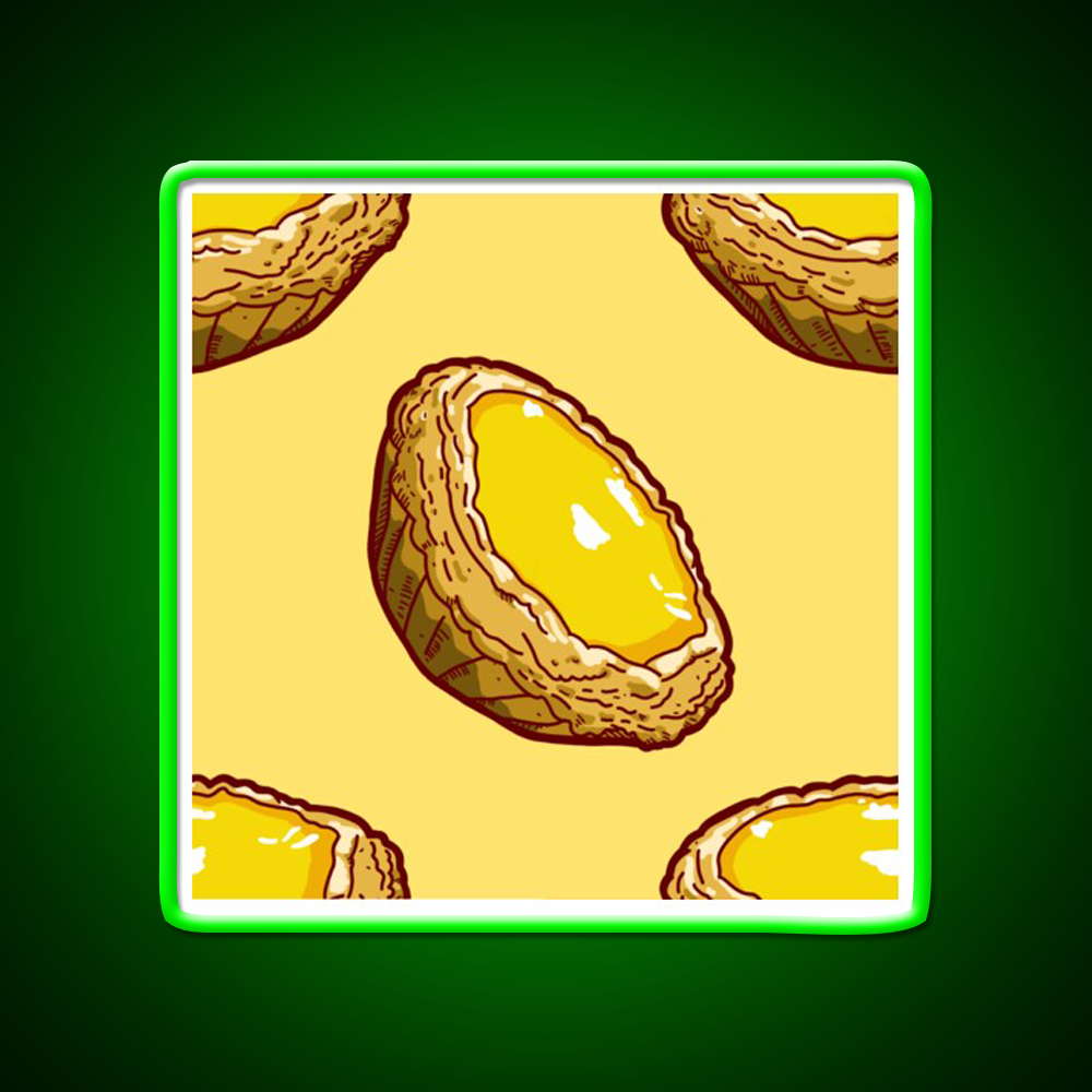 Hong Kong Egg Tart Led Neon Sign Chinese Food Rgb Color