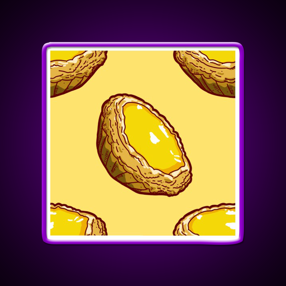 Hong Kong Egg Tart Led Neon Sign Chinese Food Rgb Color