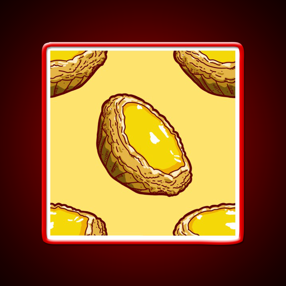 Hong Kong Egg Tart Led Neon Sign Chinese Food Rgb Color