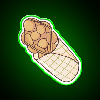 Hong Kong Egg Waffle Led Neon Sign Chinese Food Rgb Color