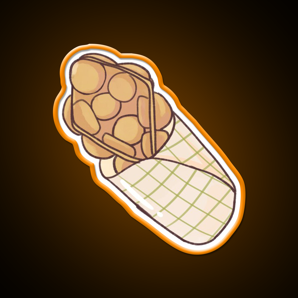 Hong Kong Egg Waffle Led Neon Sign Chinese Food Rgb Color