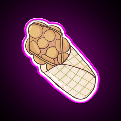 Hong Kong Egg Waffle Led Neon Sign Chinese Food Rgb Color