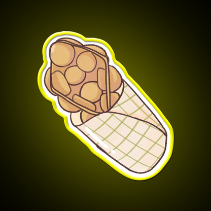 Hong Kong Egg Waffle Led Neon Sign Chinese Food Rgb Color