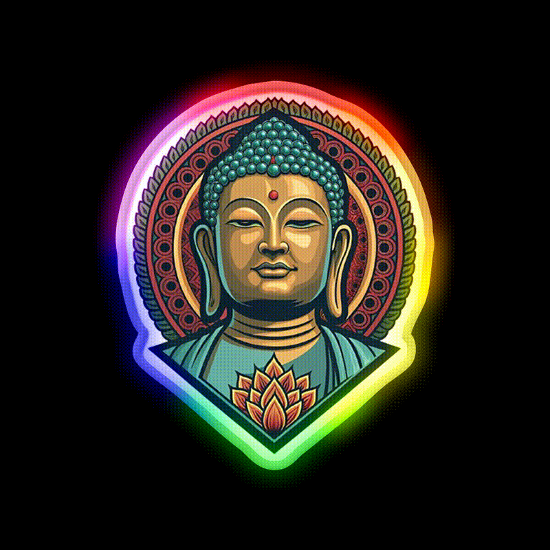 Hong Kong Tian Tan Buddha Led Neon Sign Chinese Food Rgb Color