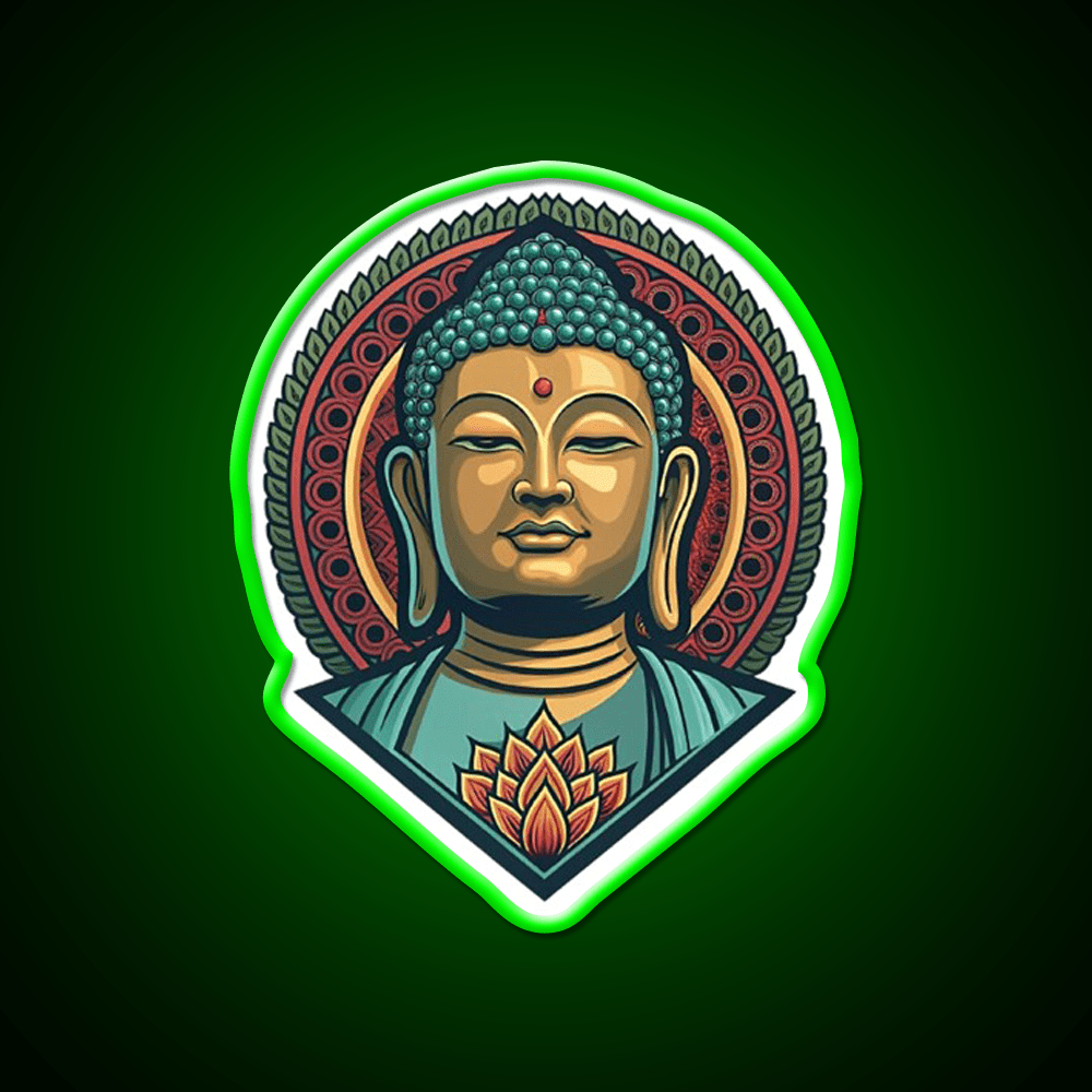 Hong Kong Tian Tan Buddha Led Neon Sign Chinese Food Rgb Color - Shineneon