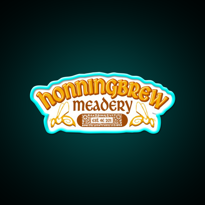 Honningbrew Meadery Beer Bar Decor Led Neon Sign Rgb Color - Size and dimension reference