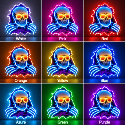 Hooded Skull Sunglasses LED Neon Sign - Shineneon