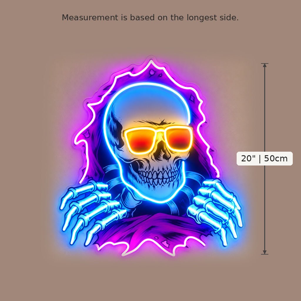 Hooded Skull Sunglasses LED Neon Sign - Shineneon