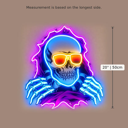 Hooded Skull Sunglasses LED Neon Sign - Shineneon