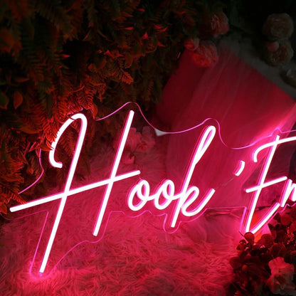 Hook Em Red Led Neon Sign - Shineneon