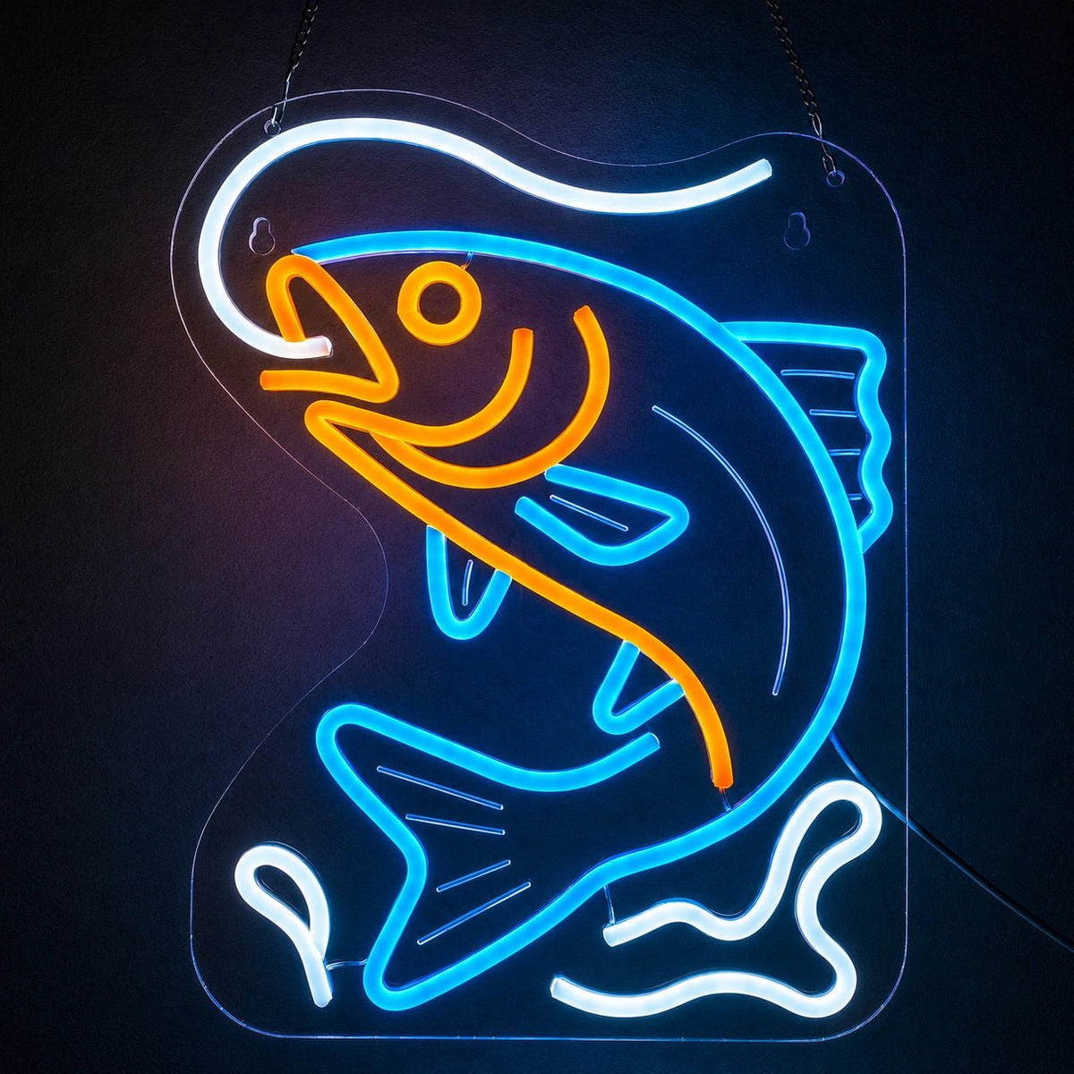 Hooked Bass Fish LED Neon Sign - Shineneon