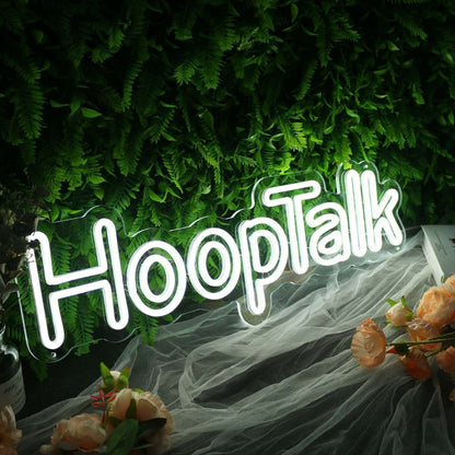 Hoop Talk White Led Neon Sign - Shineneon